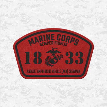 MOS 1833 Assault Amphibious Vehicle (AAV) Crewman | Leather Patch | Velcro Backed