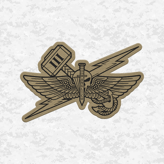3D ANGLICO | Sky Lightning & Sea Thunder | Leather Patch | Velcro Backed