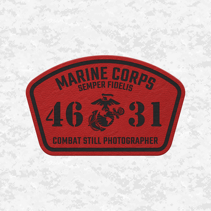 MOS 4631 Combat Still Photographer | Leather Patch | Velcro Backed