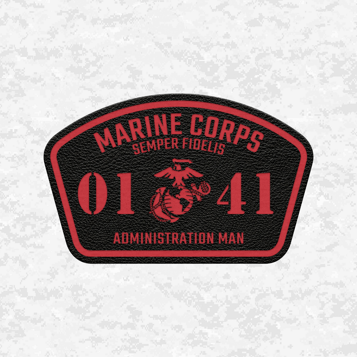 MOS 0141 Administration Man | Leather Patch | Velcro Backed