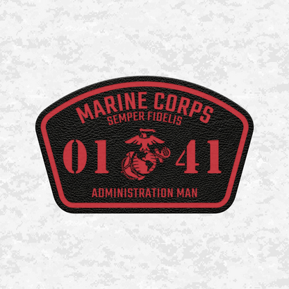 MOS 0141 Administration Man | Leather Patch | Velcro Backed