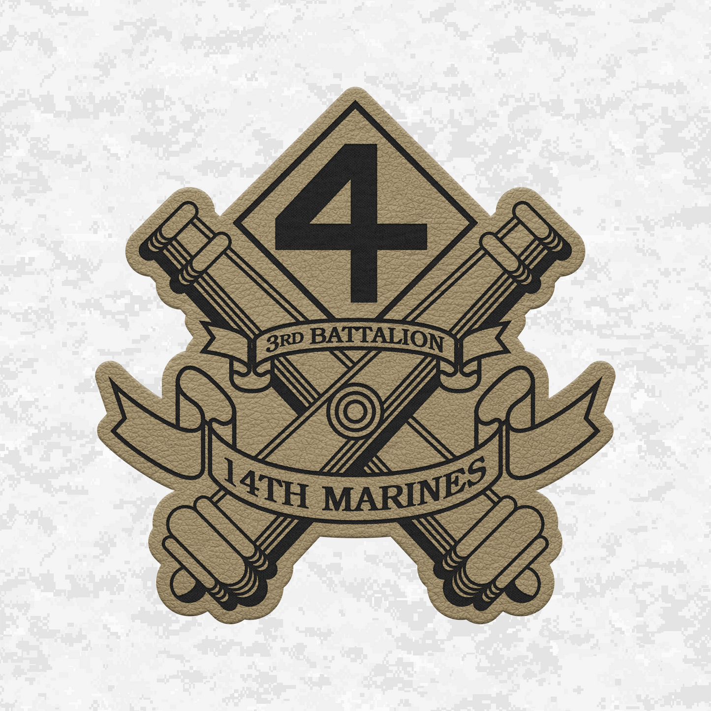 3rd Battalion 14th Marines Unit "Liberty" 1 | Leather Patch | Velcro Backed