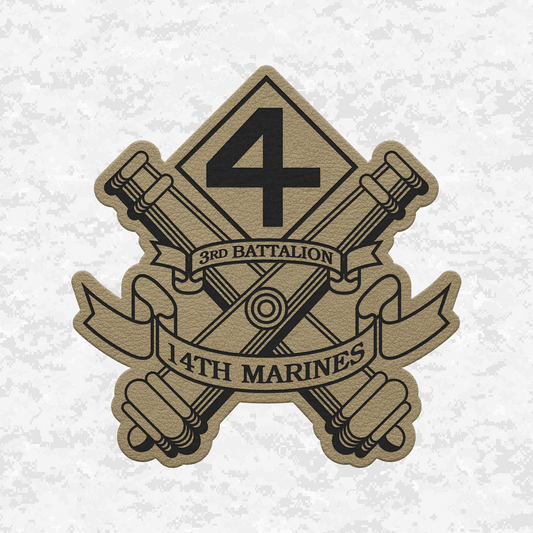 3rd Battalion 14th Marines Unit "Liberty" 1 | Leather Patch | Velcro Backed