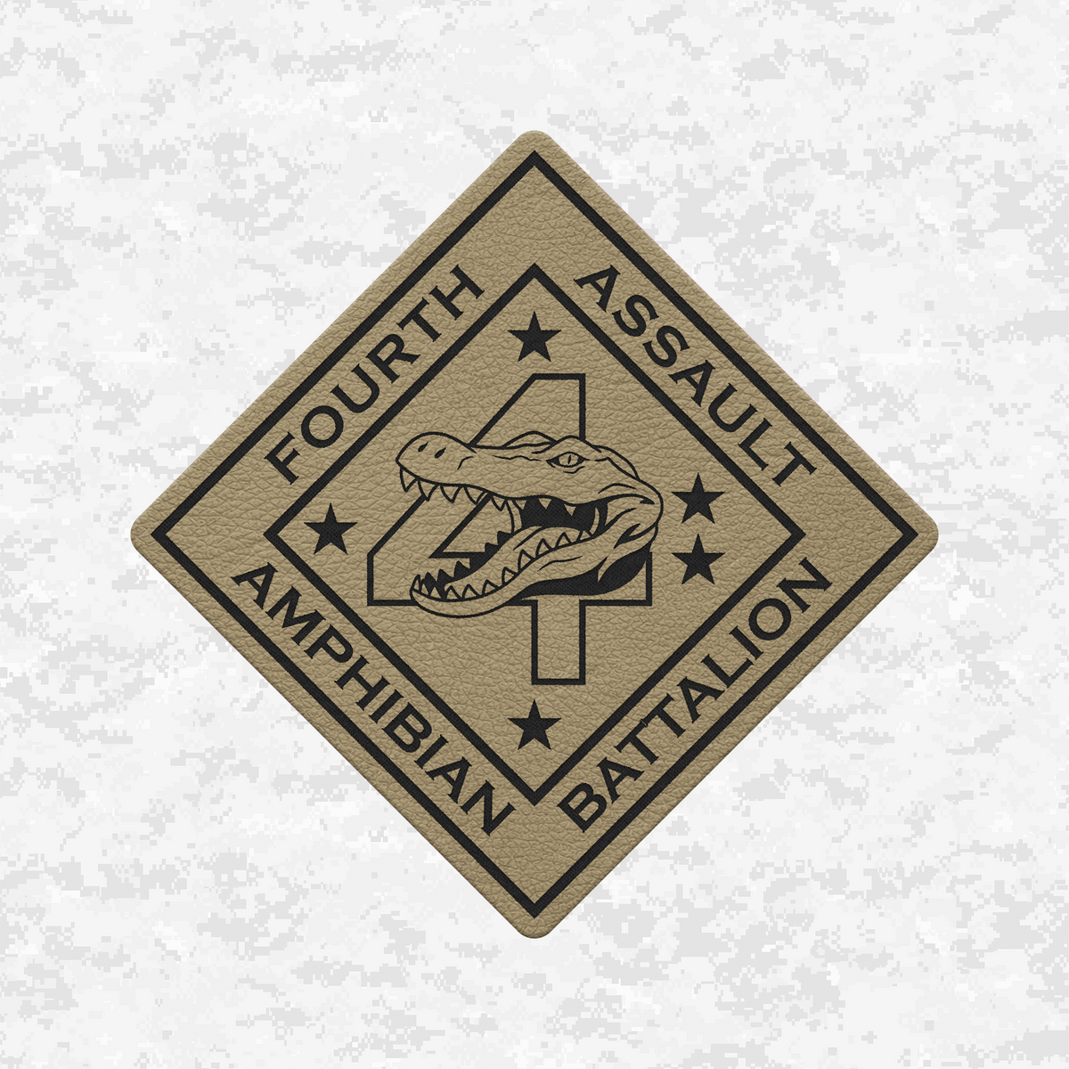 4th Assault Amphibian Battalion "4th Tracks" | Leather Patch | Velcro Backed