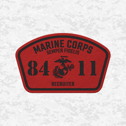 MOS 8411 Recruiter | Leather Patch | Velcro Backed