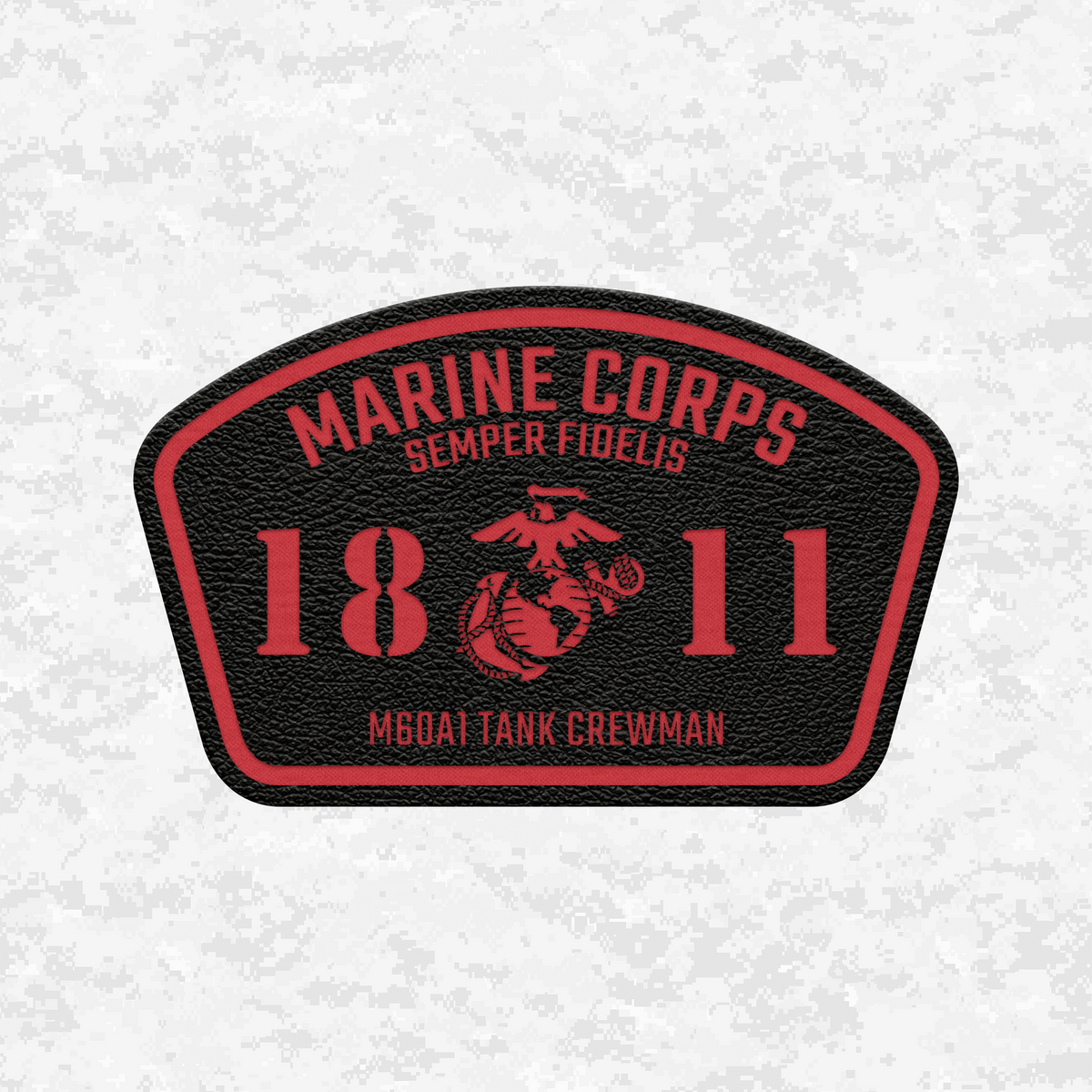 MOS 1811 M60A1 Tank Crewman | Leather Patch | Velcro Backed