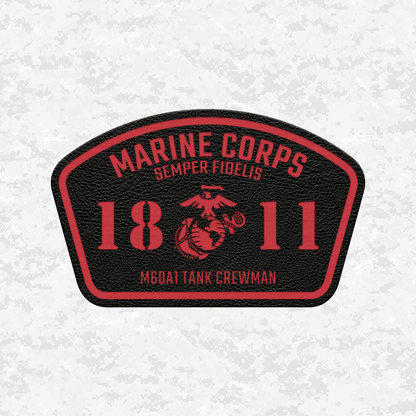 MOS 1811 M60A1 Tank Crewman | Leather Patch | Velcro Backed