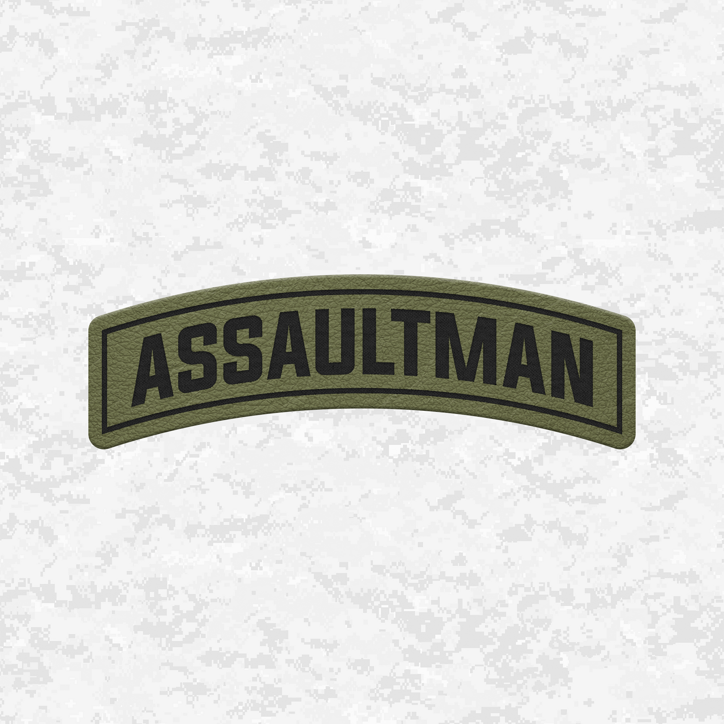 Assaultman Tab Insignia | Leather Patch | Velcro Backed