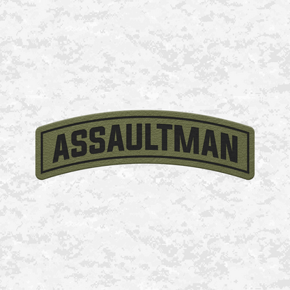 Assaultman Tab Insignia | Leather Patch | Velcro Backed