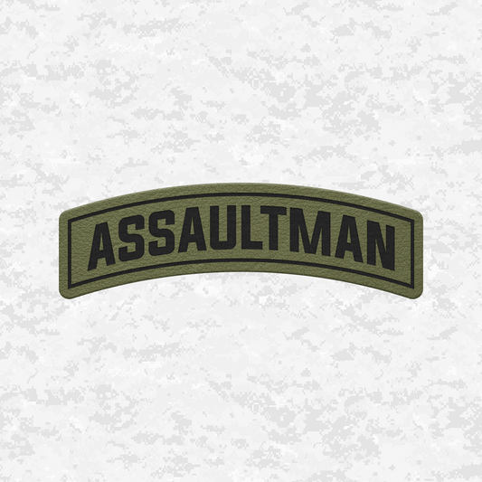 Assaultman Tab Insignia | Leather Patch | Velcro Backed