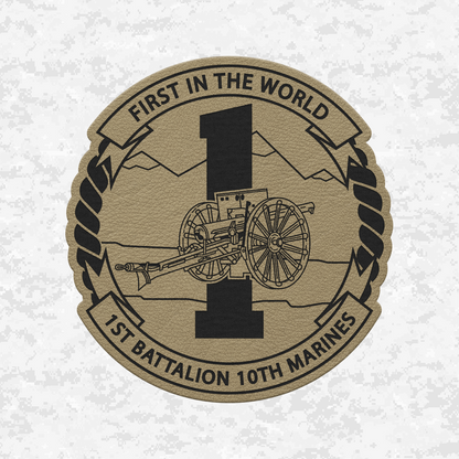 1st Battalion 10th Marines Unit "Nightmare" | Leather Patch | Velcro Backed