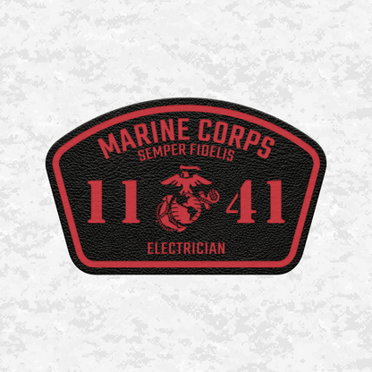 MOS 1141 Electrician | Leather Patch | Velcro Backed