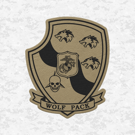 3rd Light Armored Reconnaissance Battalion "Wolfpack" | Leather Patch | Velcro Backed