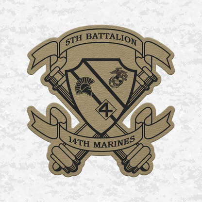 5th Battalion 14th Marines Unit "Sharphunter" | Leather Patch | Velcro Backed