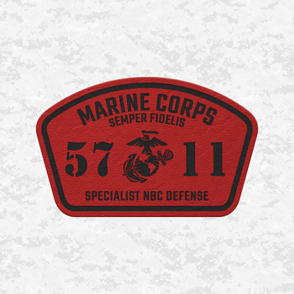 MOS 5711 Specialist NBC Defense | Leather Patch | Velcro Backed