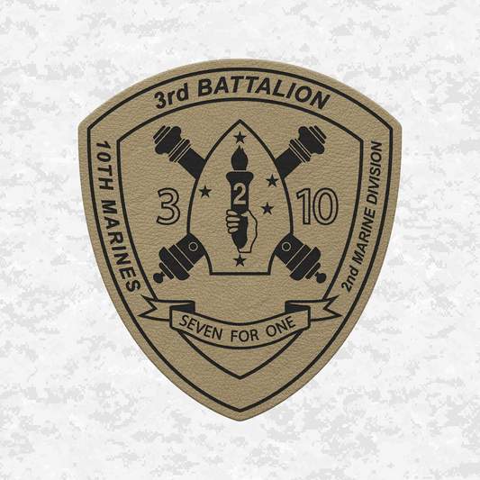 3rd Battalion, 10th Marines Unit "Seven for One" | Leather Patch | Velcro Backed