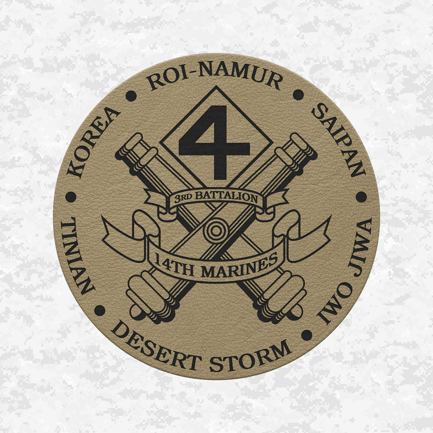 3rd Battalion 14th Marines Unit "Liberty" 2 | Leather Patch | Velcro Backed