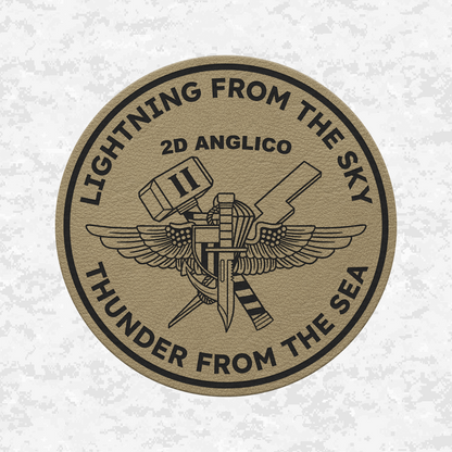 2nd ANGLICO Jack | Lightning From The Sky, Thunder From The Sea | Leather Patch | Velcro Backed