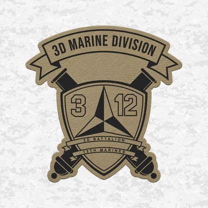 3rd Battalion 12th Marines Unit "Warriors of the Pacific" | Leather Patch | Velcro Backed