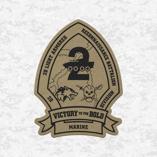 2nd Light Armored Reconnaissance Battalion "Destroyers" | Leather Patch | Velcro Backed