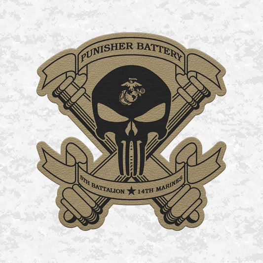 5th Battalion 14th Marines "Battery P" | Leather Patch | Velcro Backed