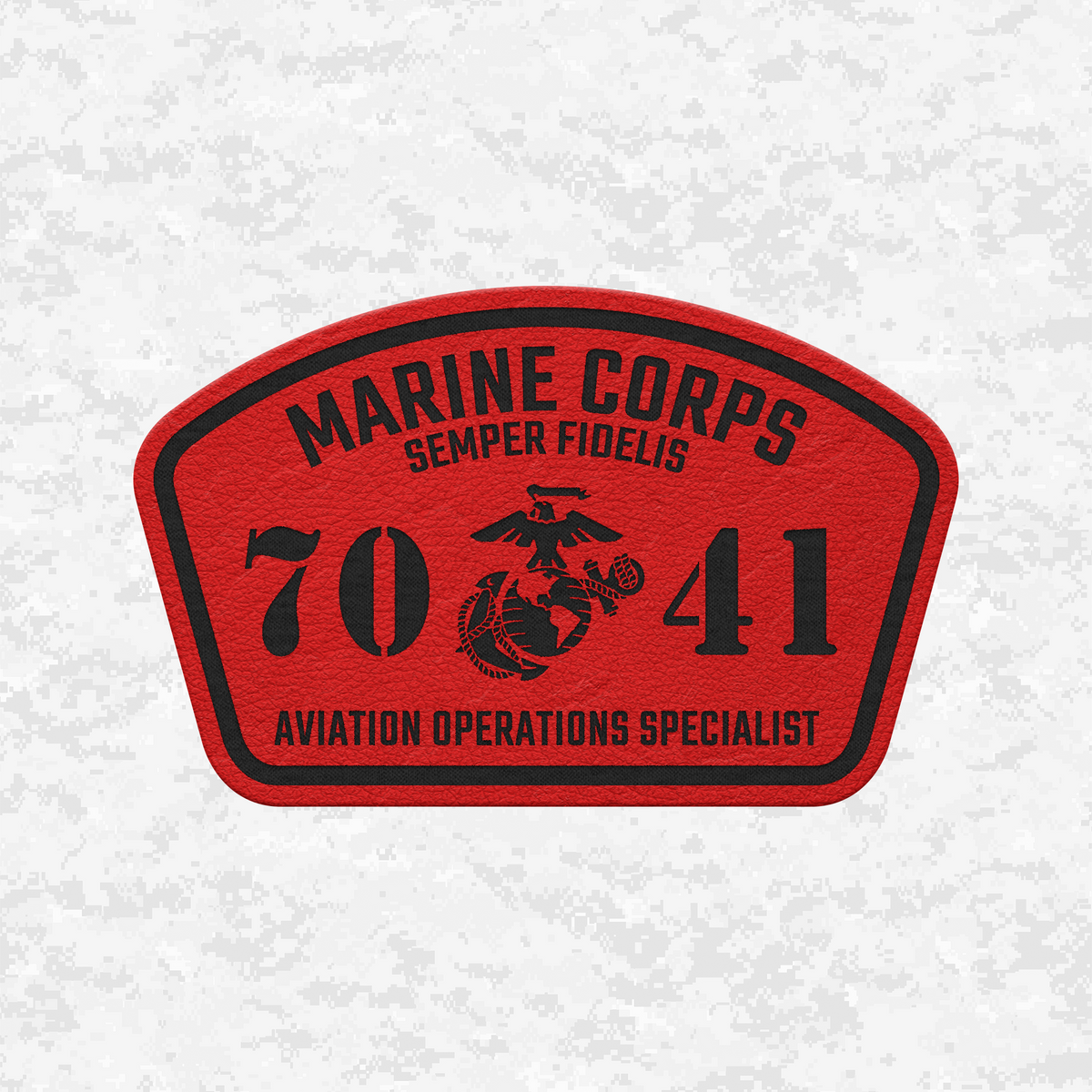 MOS 7041 Aviation Operations Specialist | Leather Patch | Velcro Backed