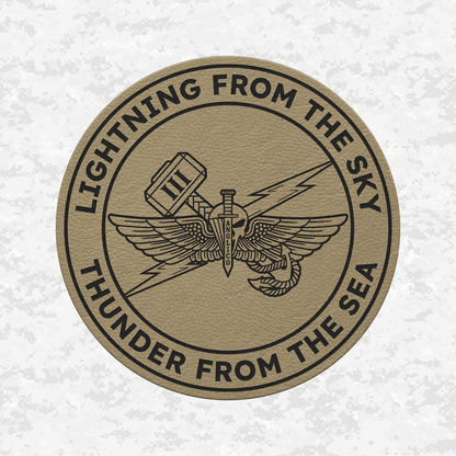 3D ANGLICO | Lightning From The Sky, Thunder From The Sea | Leather Patch | Velcro Backed