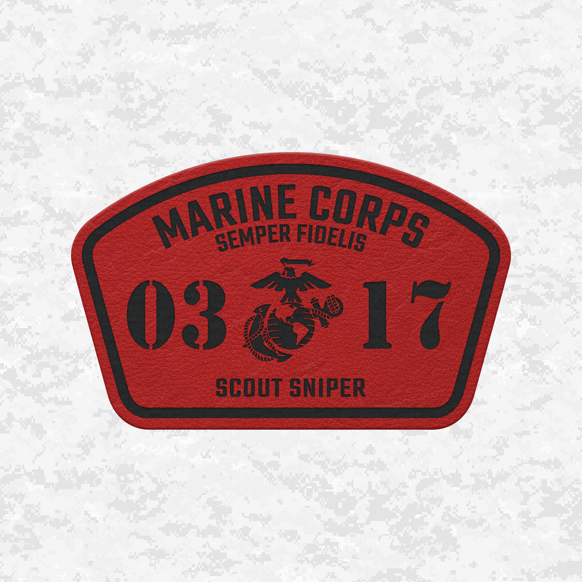 MOS 0317 Scout Sniper | Leather Patch | Velcro Backed