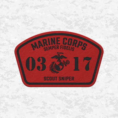MOS 0317 Scout Sniper | Leather Patch | Velcro Backed