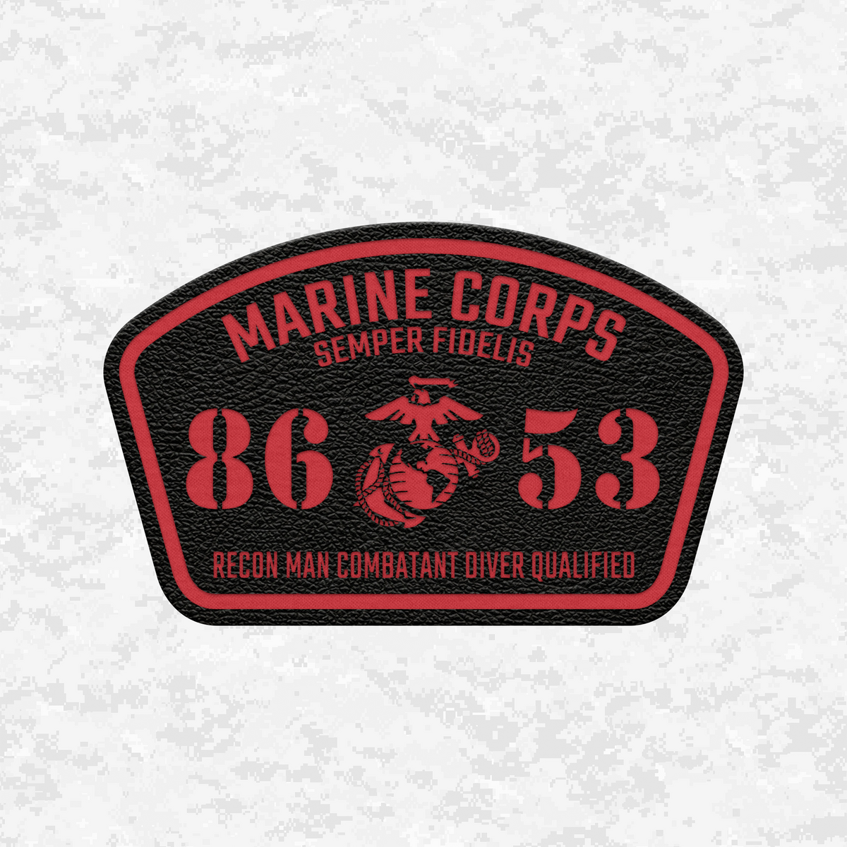 MOS 8653 Recon Man Combatant Diver Qualified | Leather Patch | Velcro Backed