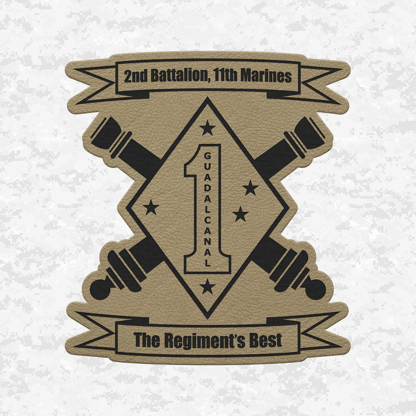 2nd Battalion 11th Marines Unit "Patriot" | Leather Patch | Velcro Backed