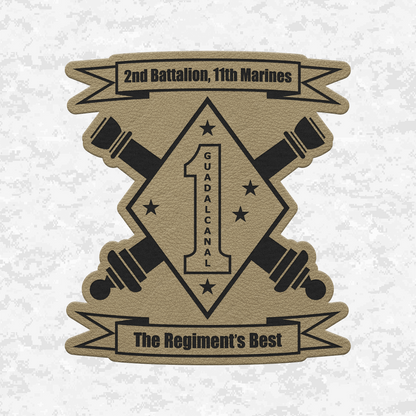 2nd Battalion 11th Marines Unit "Patriot" | Leather Patch | Velcro Backed