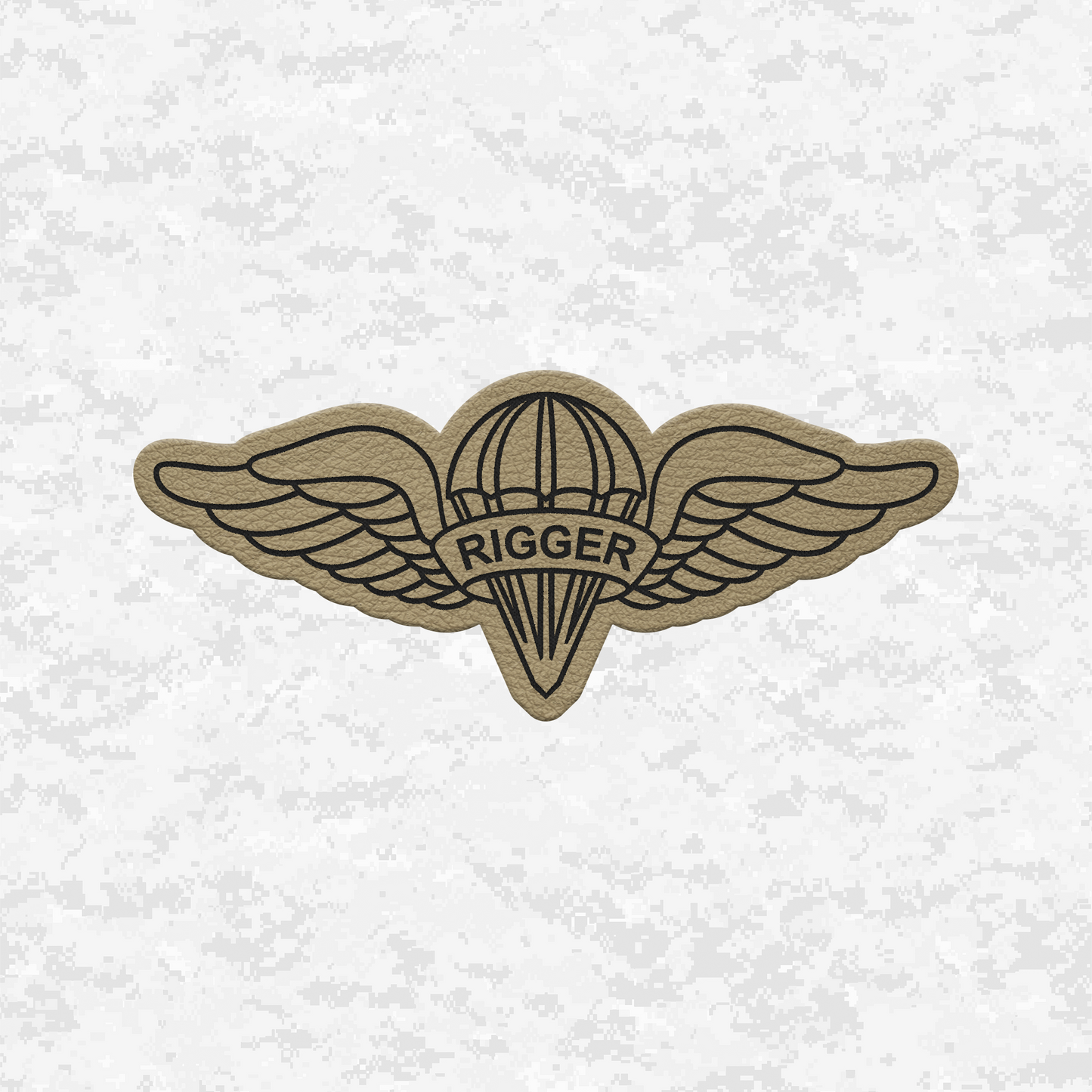 Parachute Rigger (MOS 0451) | Leather Patch | Velcro Backed