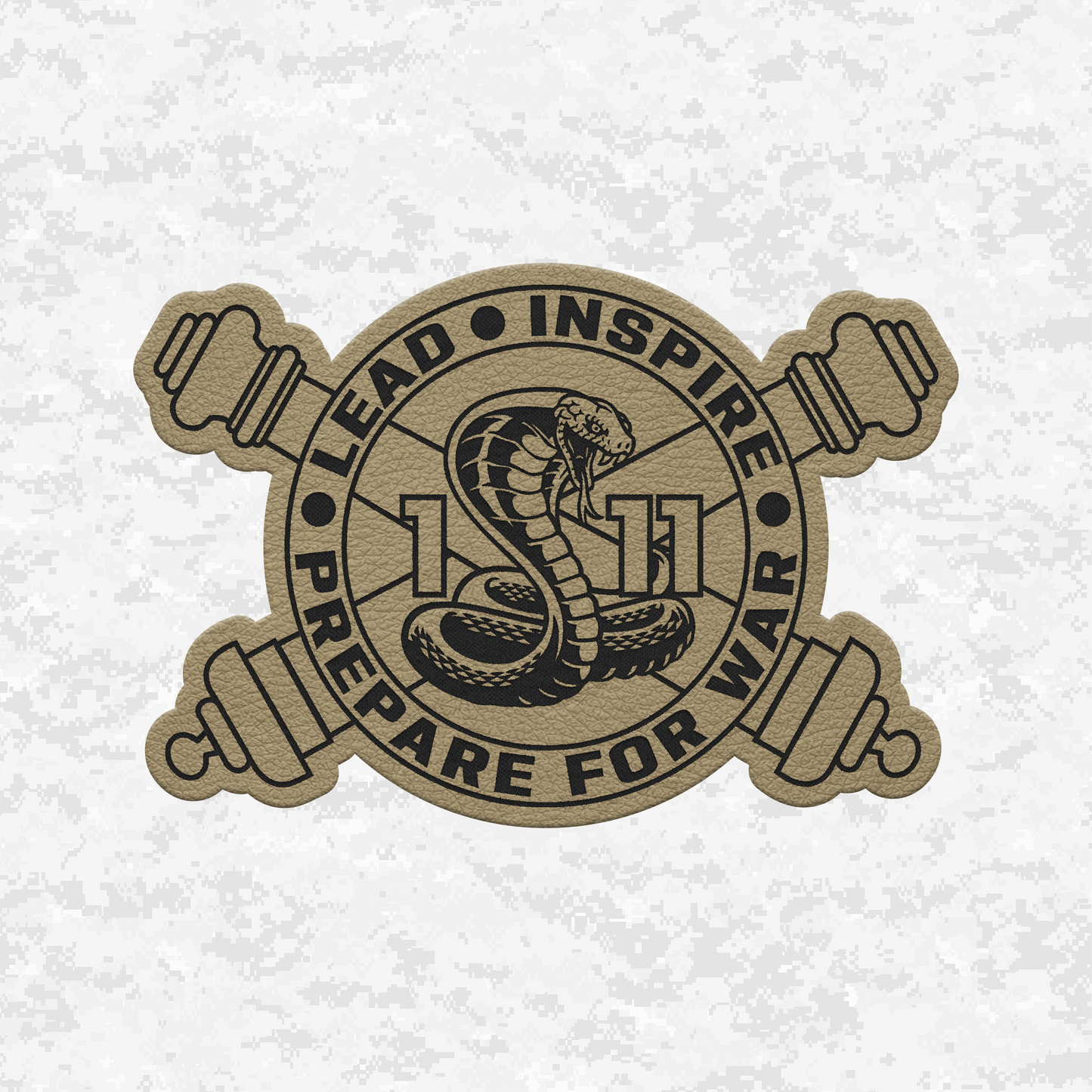 1st Battalion 11th Marines Unit "The Cobra Battalion" Special Edition | Leather Patch | Velcro Backed