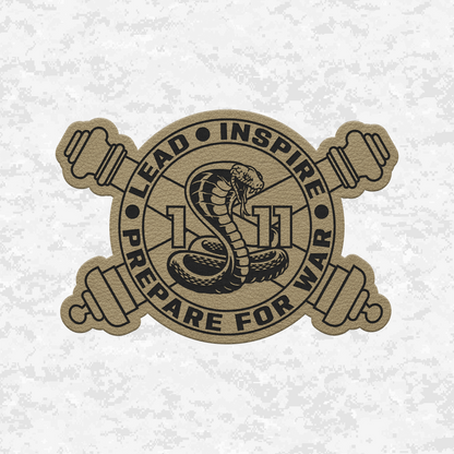 1st Battalion 11th Marines Unit "The Cobra Battalion" Special Edition | Leather Patch | Velcro Backed