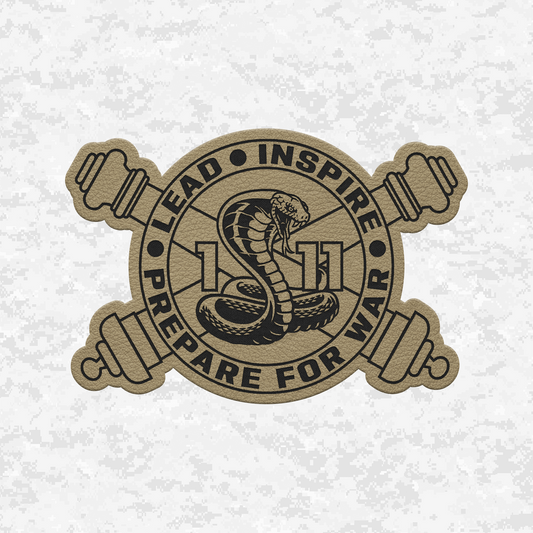 1st Battalion 11th Marines Unit "The Cobra Battalion" Special Edition | Leather Patch | Velcro Backed