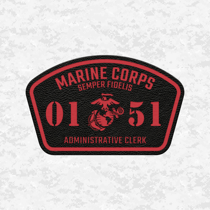 MOS 0151 Administrative Clerk | Leather Patch | Velcro Backed