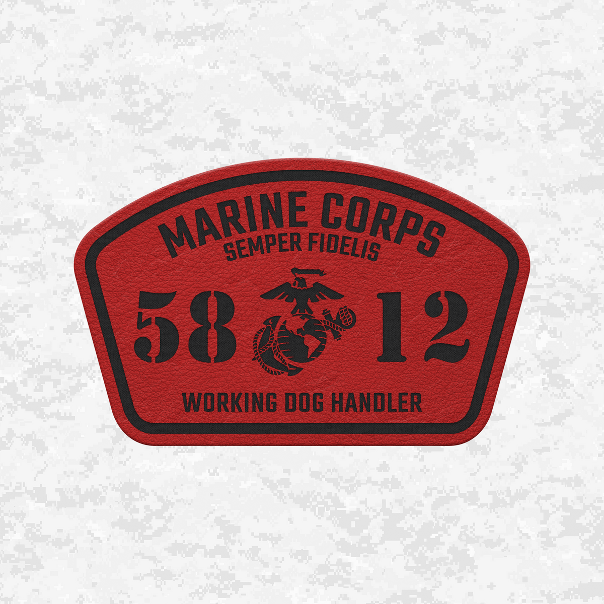 MOS 5812 Working Dog Handler | Leather Patch | Velcro Backed