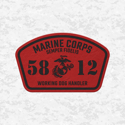 MOS 5812 Working Dog Handler | Leather Patch | Velcro Backed