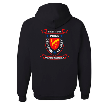 1st Battalion 7th Marines Unit "First Team" Hoodie