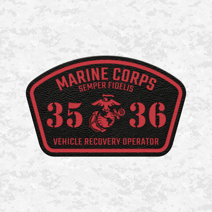 MOS 3536 Vehicle Recovery Operator | Leather Patch | Velcro Backed