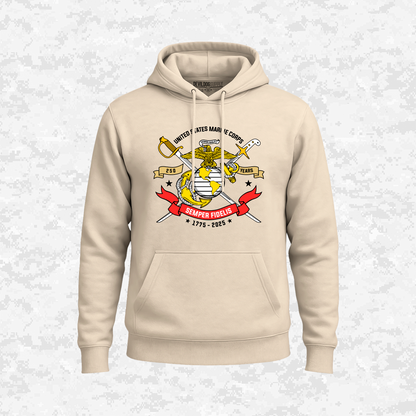 250th USMC | Semper Fidelis | United States Marine Corps | EGA | 250 Years Collection | Hoodie