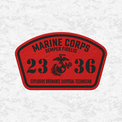 MOS 2336 Explosive Ordnance Disposal Technician | Leather Patch | Velcro Backed
