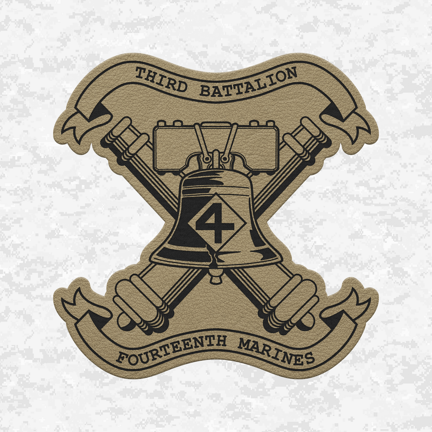 3rd Battalion 14th Marines Unit "Liberty" #3 | Leather Patch | Velcro Backed