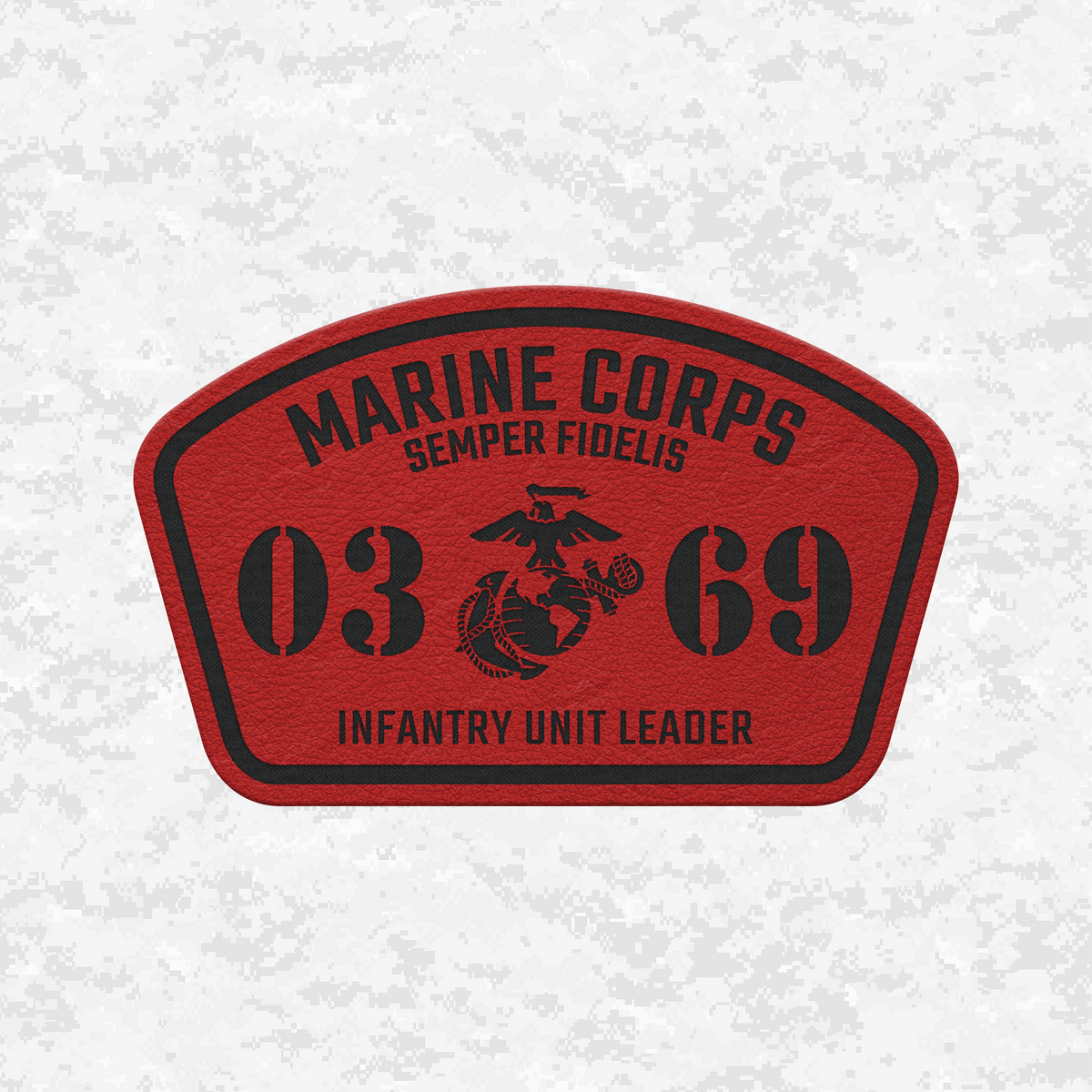 MOS 0369 Infantry Unit Leader | Leather Patch | Velcro Backed