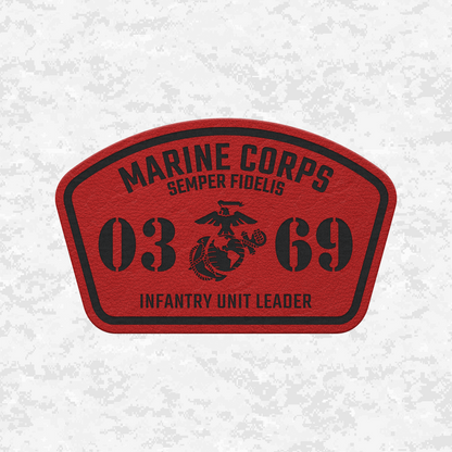 MOS 0369 Infantry Unit Leader | Leather Patch | Velcro Backed