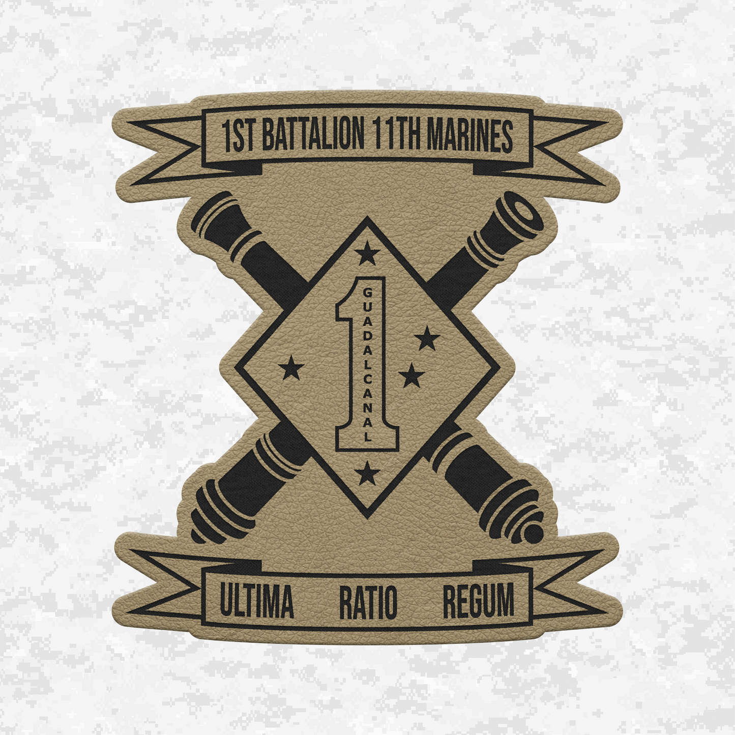 1st Battalion 11th Marines Unit "Cobra" | Leather Patch | Velcro Backed