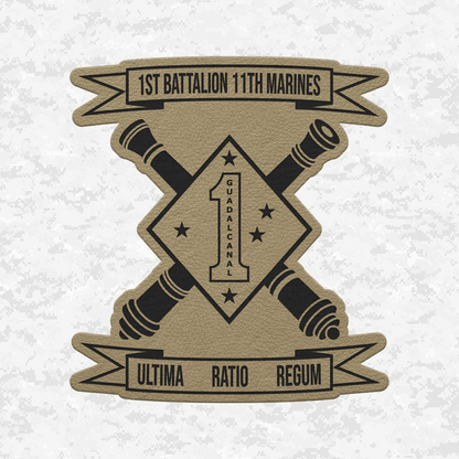1st Battalion 11th Marines Unit "Cobra" | Leather Patch | Velcro Backed