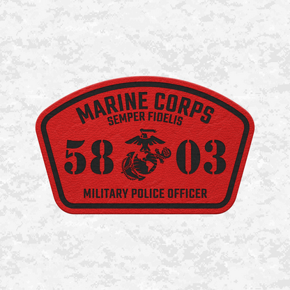 MOS 5803 Military Police Officer | Leather Patch | Velcro Backed