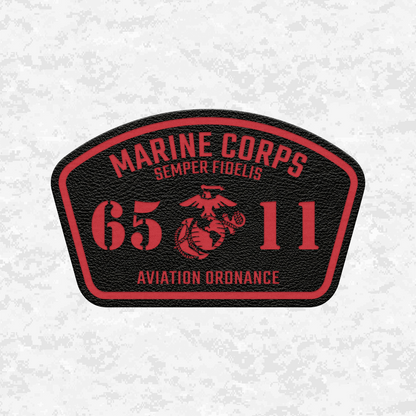 MOS 6511 Aviation Ordnance | Leather Patch | Velcro Backed